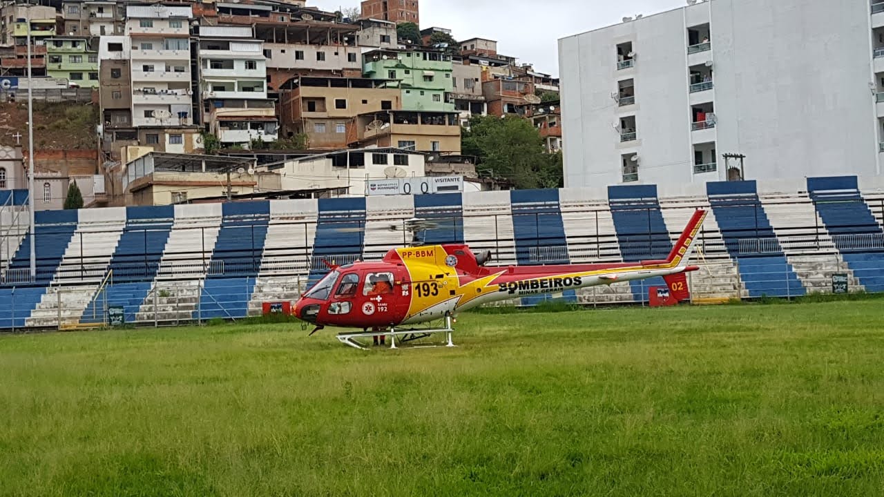 Helicóptero dos Bombeiros transfere paciente para Belo Horizonte
