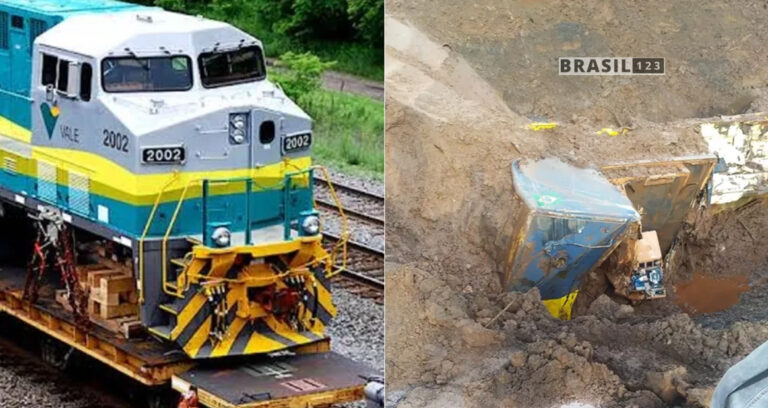 Locomotiva é encontrada após mais de dois anos da tragédia de Brumadinho