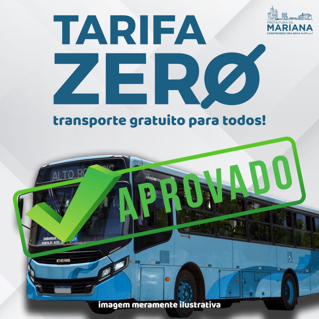 Mariana terá transporte público gratuito a partir de janeiro