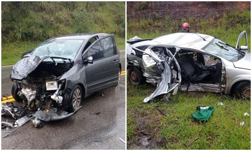 Colisão entre carros mata casal e deixa três feridos na BR-040