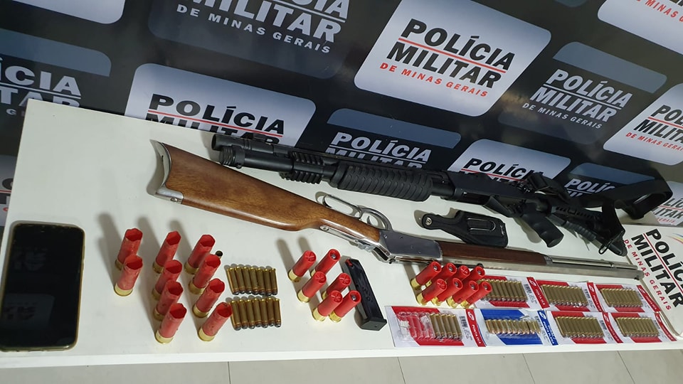 Autor de tentativa de homicídio contra PM é preso em Santa Margarida; armas e munições apreendidas